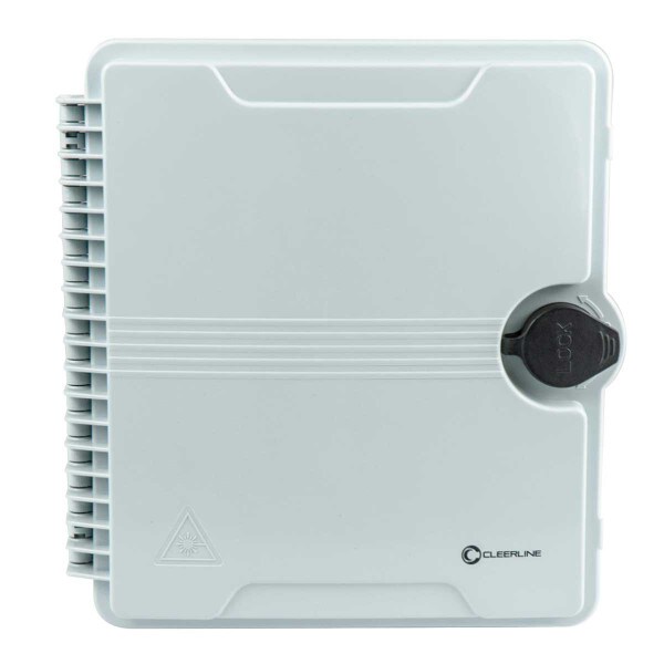 Outdoor Fiber Optic Terminal box, Empty (Holds 12 SC Simplex or 12 LC Duplex Adapters)
